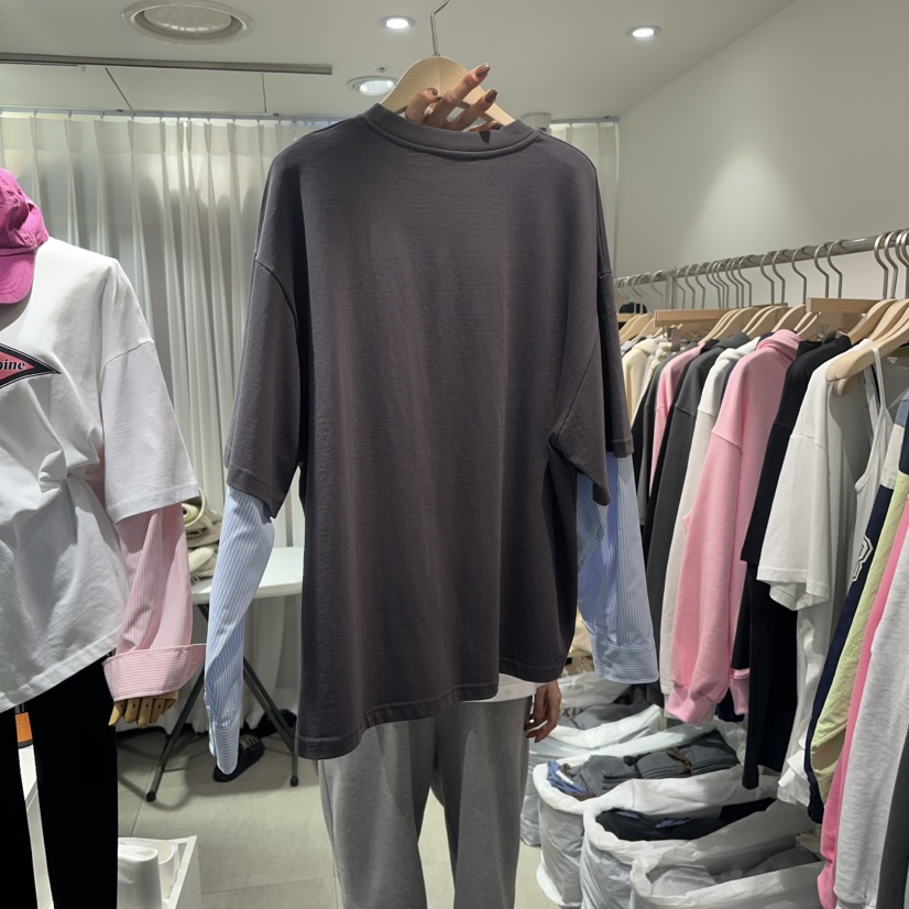 THE LOT直郵韓國代購㊣女裝新品時尚職業人氣熱賣休閑長袖T恤THE LOT/ LOT長袖T恤