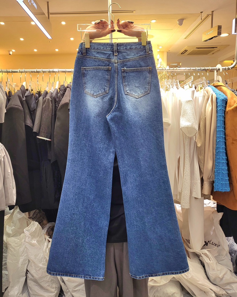 WORK SHOP東大門代購女士新款休閑推薦25春夏真品時尚牛仔褲Work_shop牛仔褲