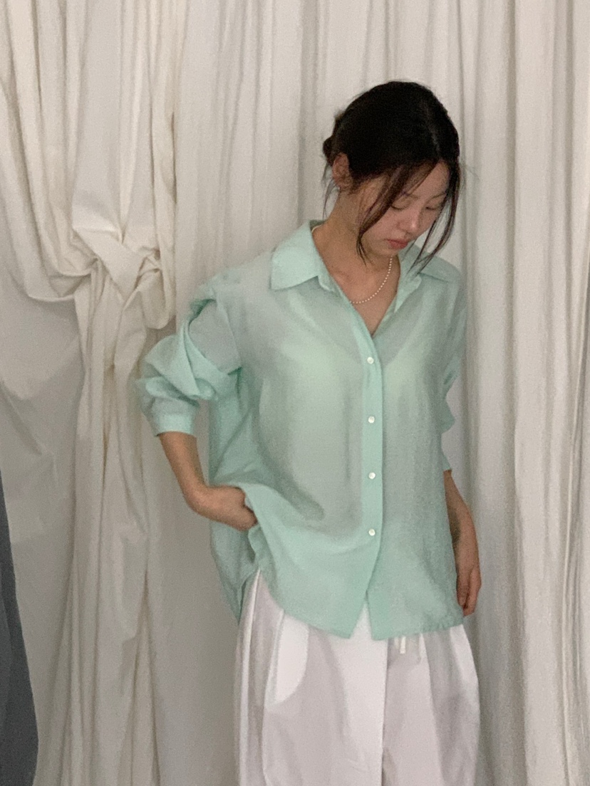 LONG PEAK東大門實拍女裝新款推薦真品25春夏時尚襯衫蕾絲衫LONG PEAK襯衫/蕾絲衫