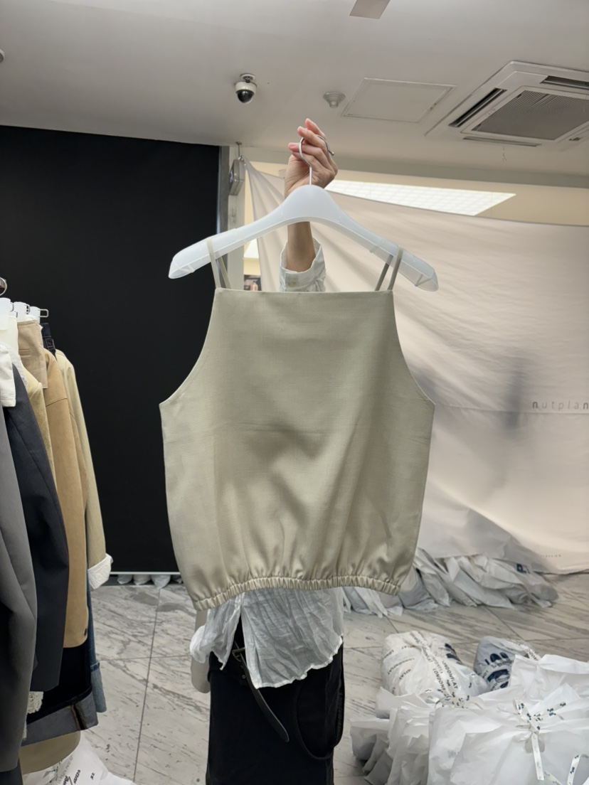 LONDON FLAT直郵韓國代購㊣女裝新款職業熱賣25春夏吊帶背心LONDON FLAT吊帶/背心