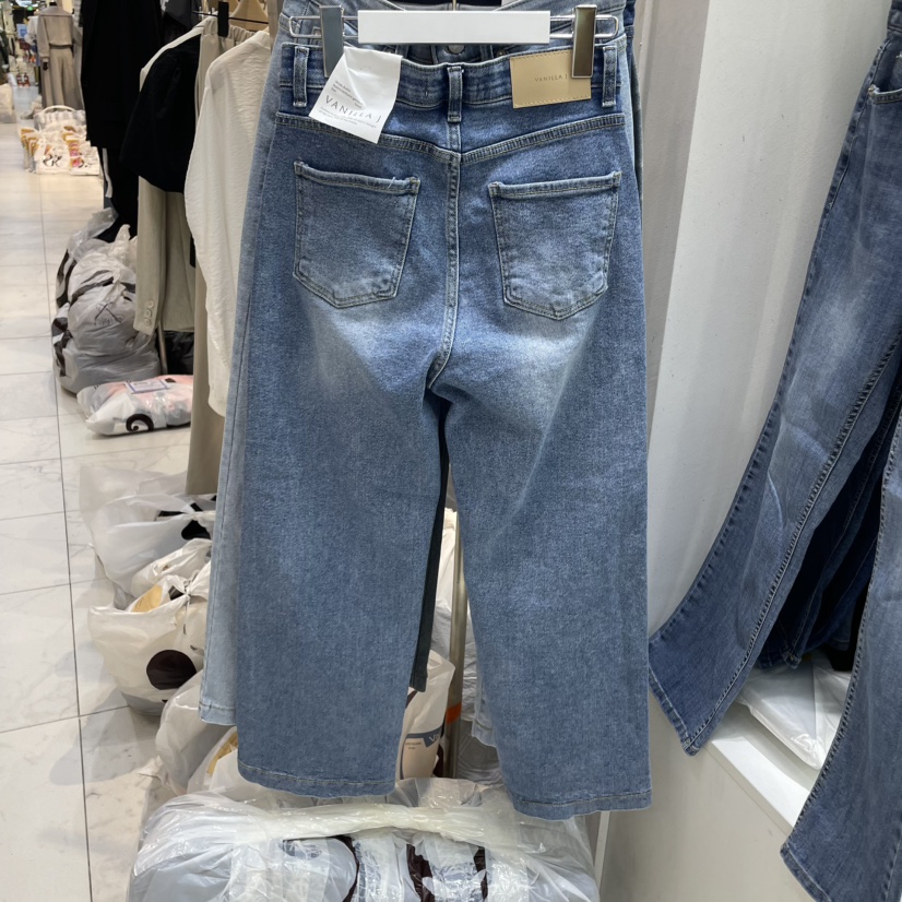 VANILLA J韓國㊣直郵東大門代購女裝新品休閑25春夏牛仔褲VANILLA J牛仔褲