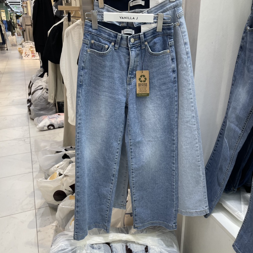 VANILLA J韓國㊣直郵東大門代購女裝新品休閑25春夏牛仔褲VANILLA J牛仔褲圖色2