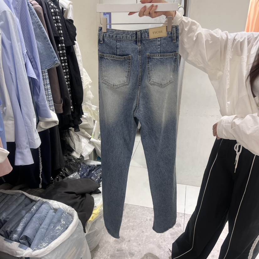 TYCHE韓國直郵㊣東大門實拍女裝新款職業熱賣推薦時尚牛仔褲TYCHE牛仔褲