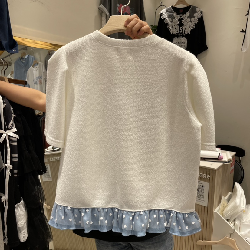 UNDERSTAR_VINTAGE直郵韓國代購㊣女裝新品時尚人氣T恤蕾絲UNDERSTAR_VINTAGET恤