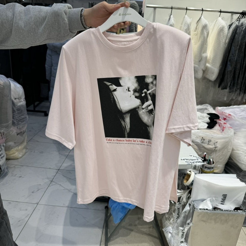 ENDOLPHIN直郵韓國代購㊣女裝新款25春夏推薦時尚人氣熱賣T恤ENDOLPHINT恤圖色2