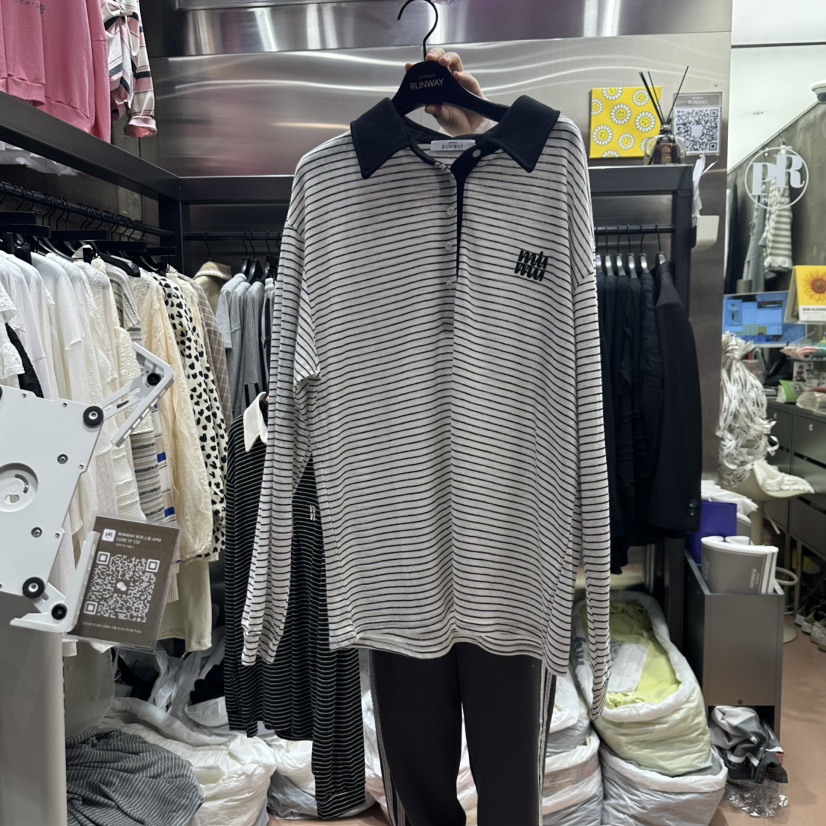 RUNWAY-런웨이東大門實拍女士新品熱賣25春夏休閑時尚長袖T恤RUNWAY長袖T恤圖色1
