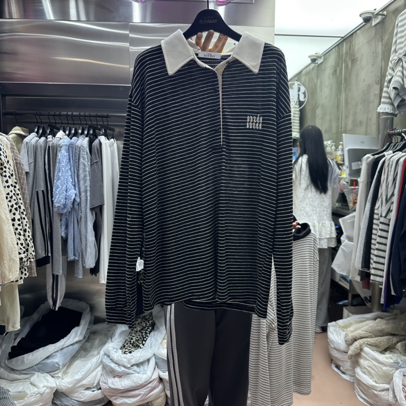 RUNWAY-런웨이東大門實拍女士新品熱賣25春夏休閑時尚長袖T恤RUNWAY長袖T恤圖色4