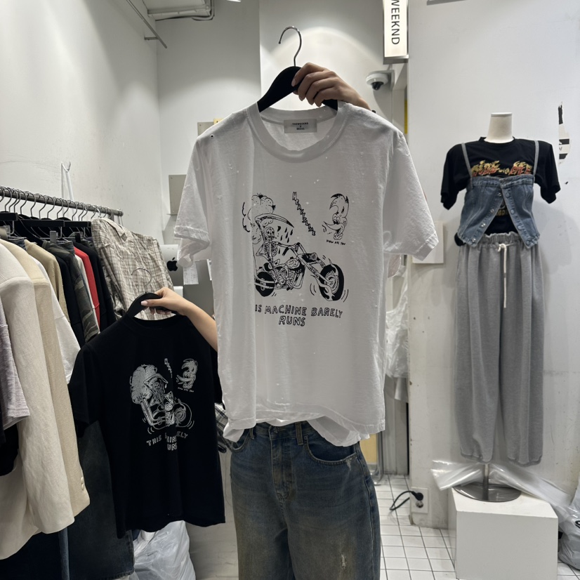 THE WEEKND東大門直郵女士新品職業人氣推薦25春夏休閑T恤THE WEEKNDT恤