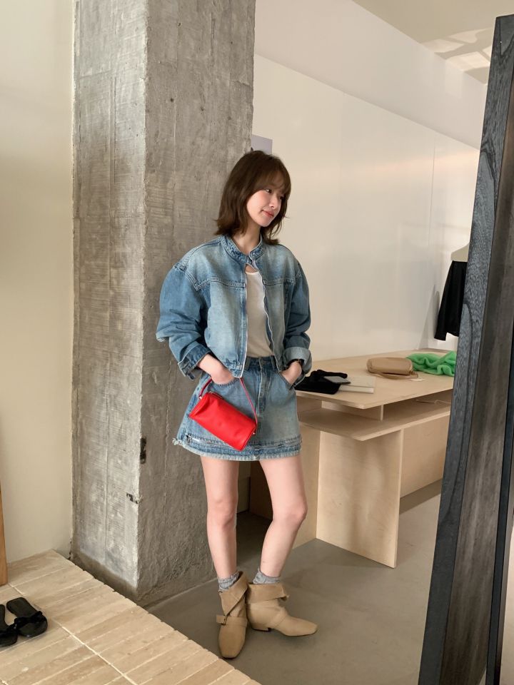 HER東大門實拍女士新品休閑真品人氣推薦時尚熱賣職業夾克拉鏈HER夾克