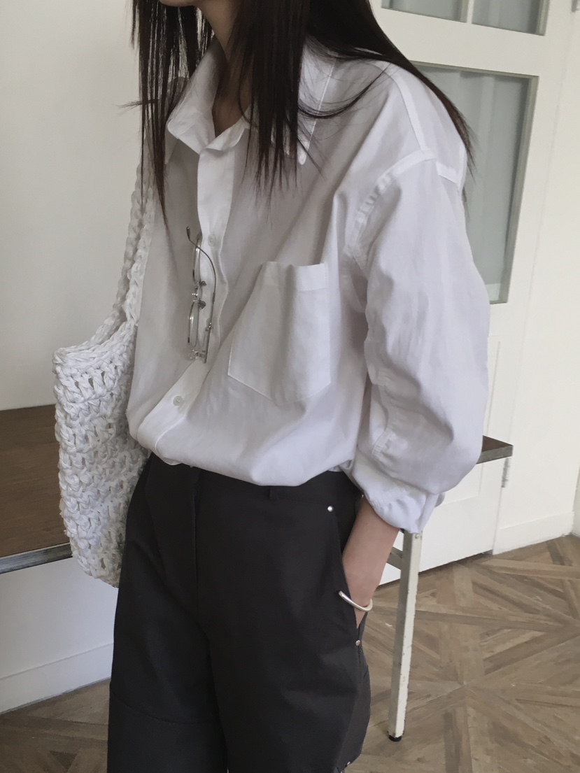 MONDAYMORING東大門代購女裝新款職業25春夏襯衫蕾絲衫褶皺MONDAYMORING襯衫/蕾絲衫