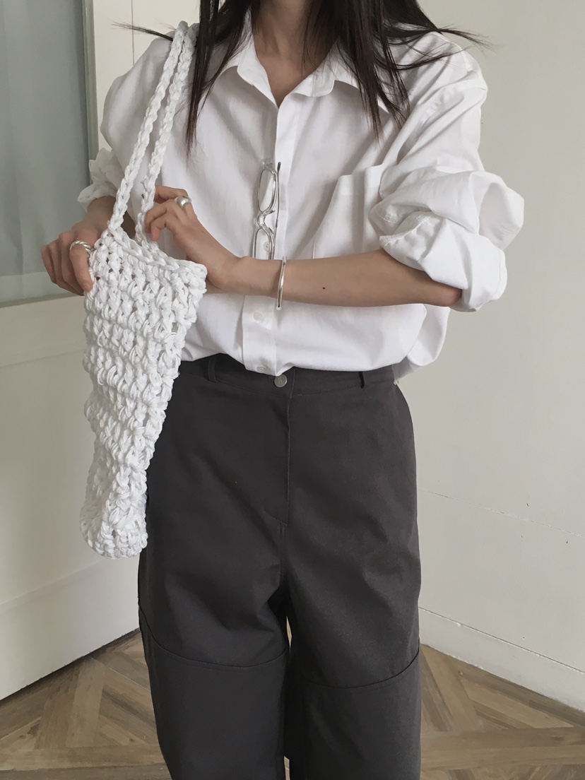 MONDAYMORING東大門代購女裝新款職業25春夏襯衫蕾絲衫褶皺MONDAYMORING襯衫/蕾絲衫