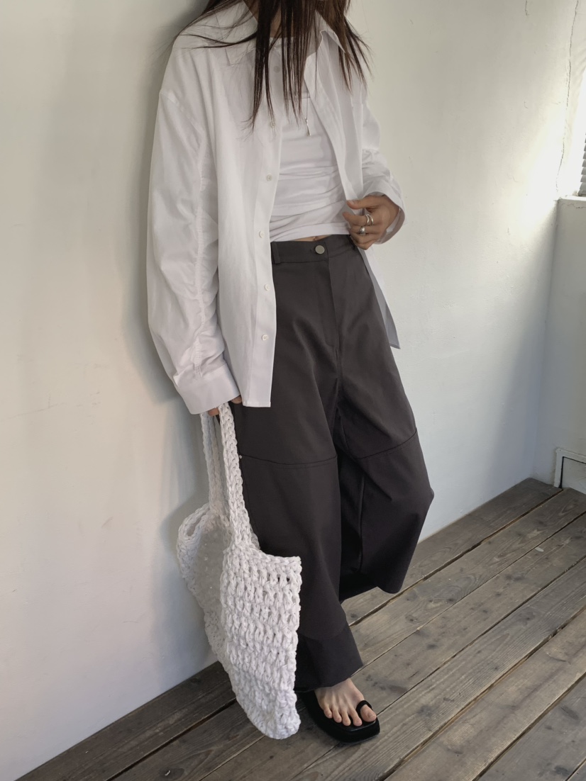 MONDAYMORING東大門代購女裝新款職業25春夏襯衫蕾絲衫褶皺MONDAYMORING襯衫/蕾絲衫