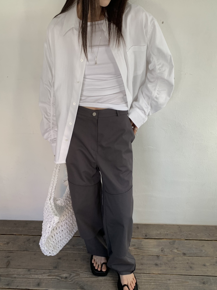 MONDAYMORING東大門代購女裝新款職業25春夏襯衫蕾絲衫褶皺MONDAYMORING襯衫/蕾絲衫