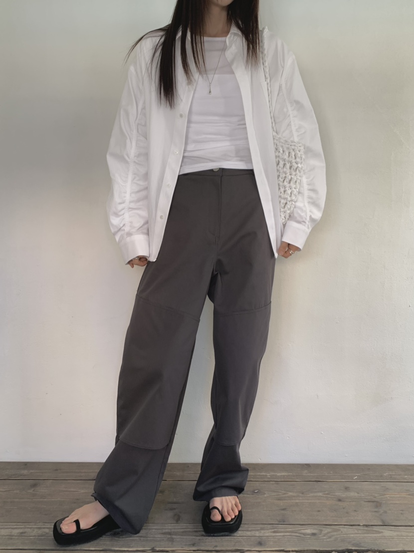 MONDAYMORING東大門代購女裝新款職業25春夏襯衫蕾絲衫褶皺MONDAYMORING襯衫/蕾絲衫