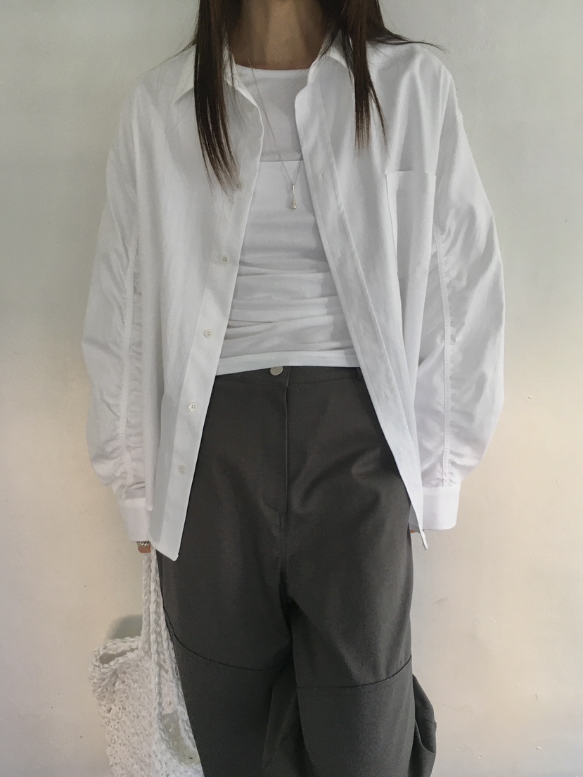 MONDAYMORING東大門代購女裝新款職業25春夏襯衫蕾絲衫褶皺MONDAYMORING襯衫/蕾絲衫