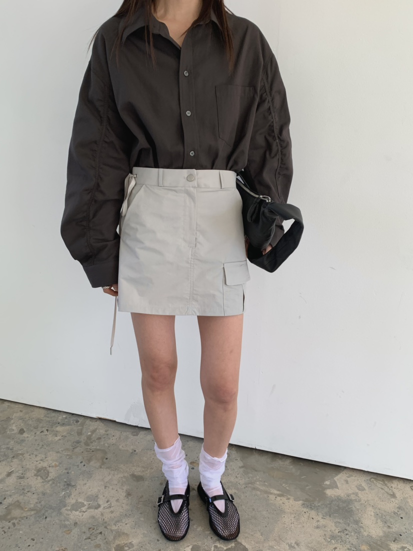 MONDAYMORING東大門代購女裝新款職業25春夏襯衫蕾絲衫褶皺MONDAYMORING襯衫/蕾絲衫