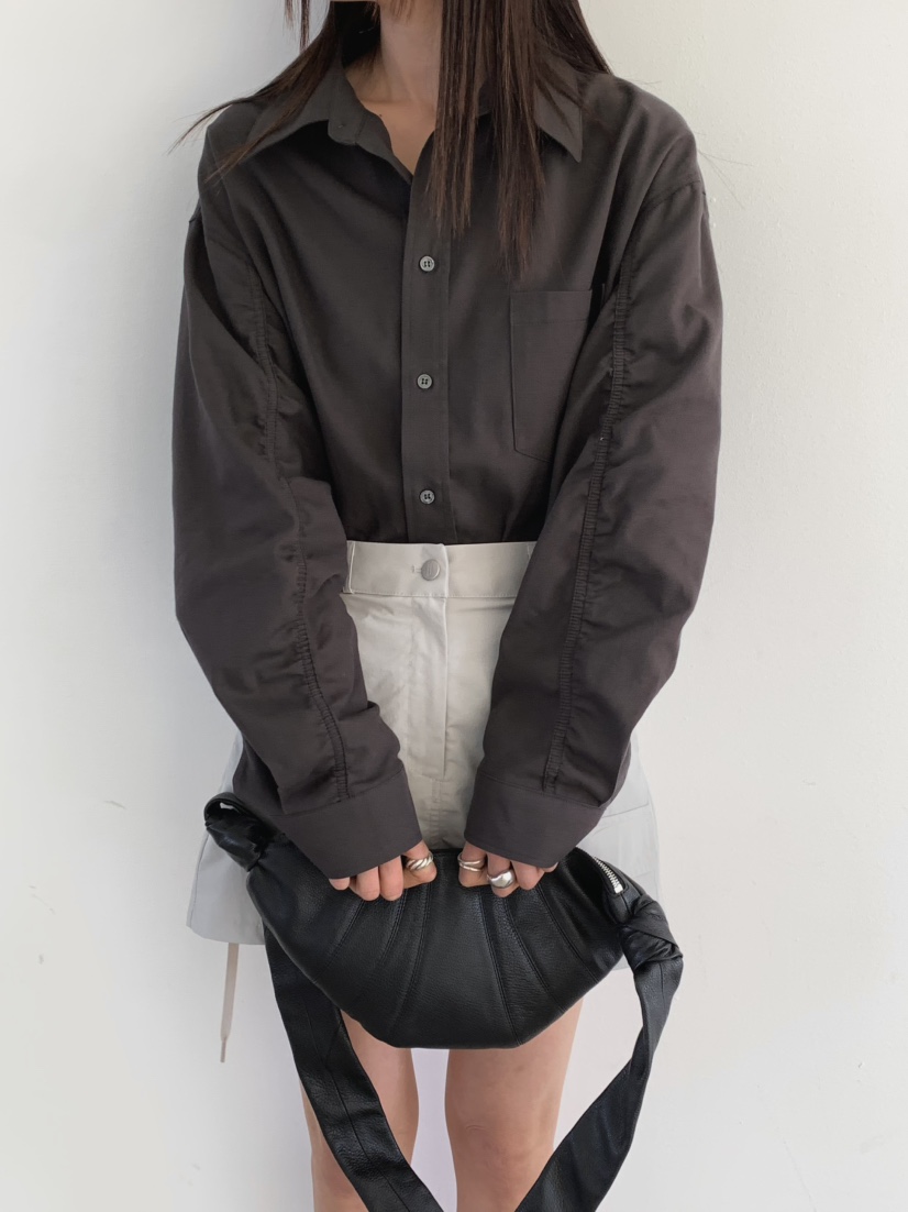 MONDAYMORING東大門代購女裝新款職業25春夏襯衫蕾絲衫褶皺MONDAYMORING襯衫/蕾絲衫