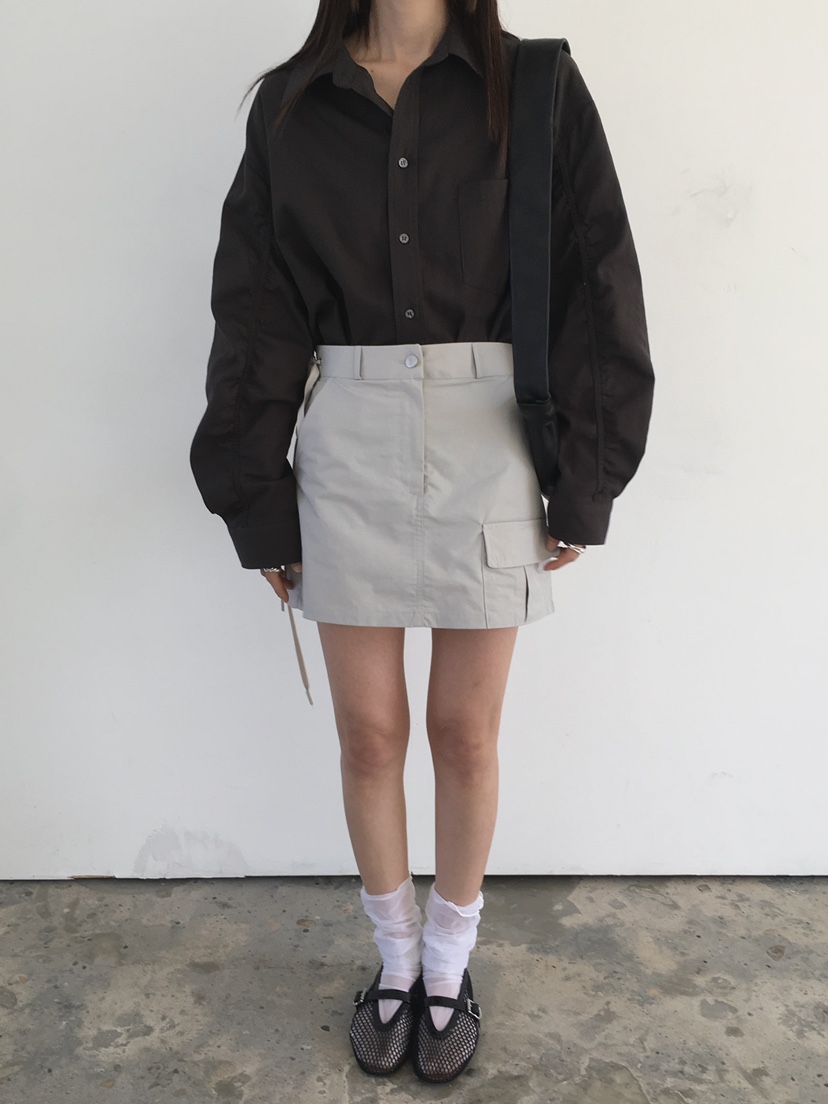 MONDAYMORING東大門代購女裝新款職業25春夏襯衫蕾絲衫褶皺MONDAYMORING襯衫/蕾絲衫