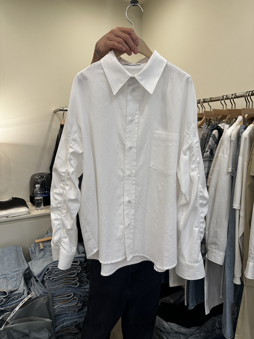 MONDAYMORING東大門代購女裝新款職業25春夏襯衫蕾絲衫褶皺MONDAYMORING襯衫/蕾絲衫