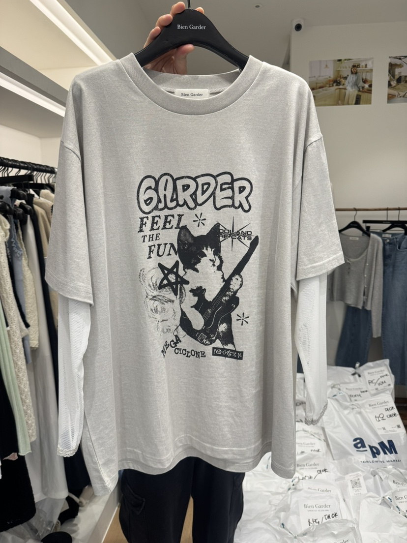 BIEN GARDER東大門實拍女士新款休閑推薦25春夏人氣長袖T恤BIEN GARDER長袖T恤