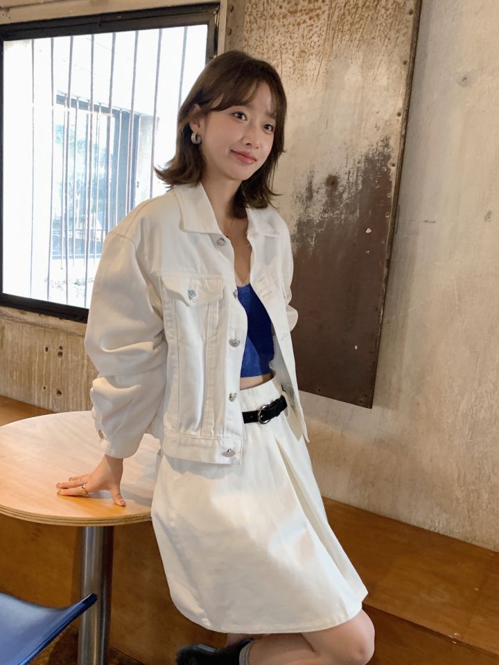 HER韓國代購女裝新品25春夏推薦時尚真品人氣休閑職業熱賣夾克HER夾克