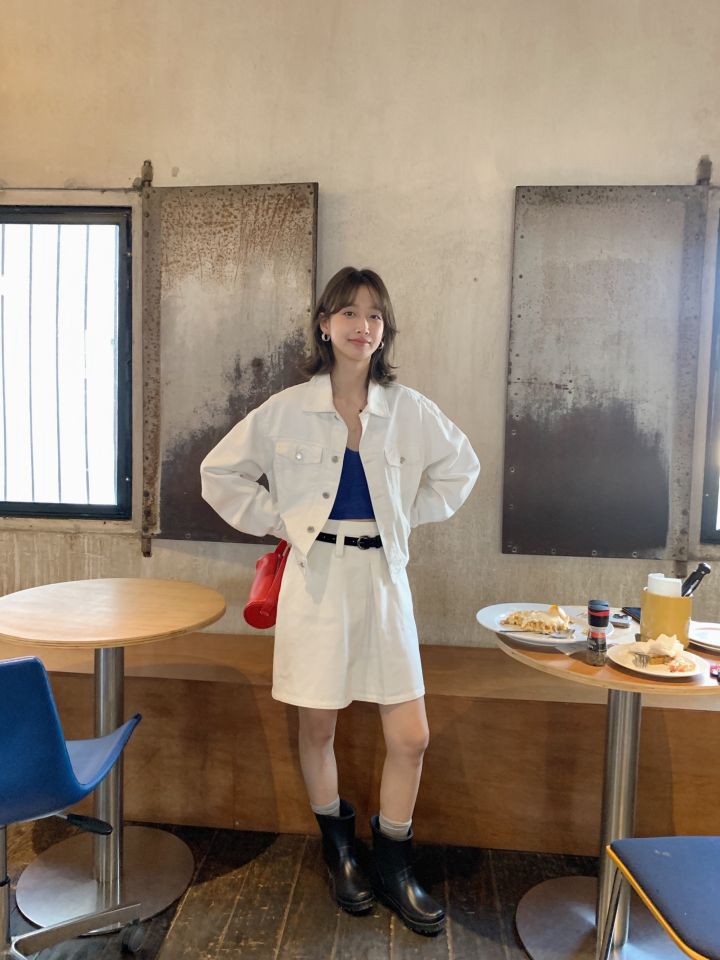 HER韓國代購女裝新品25春夏推薦時尚真品人氣休閑職業熱賣夾克HER夾克