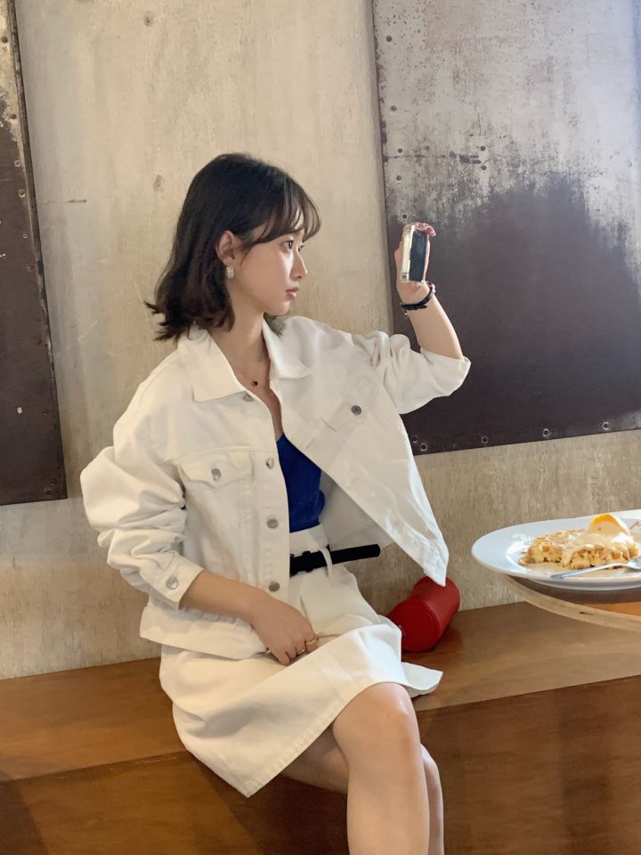HER韓國代購女裝新品25春夏推薦時尚真品人氣休閑職業熱賣夾克HER夾克