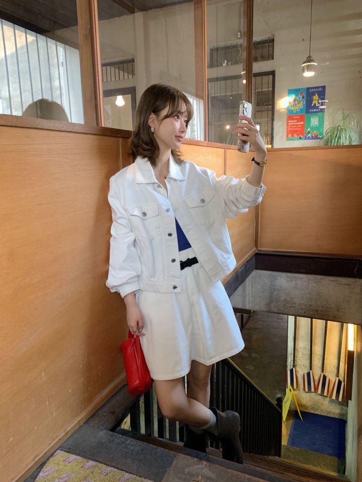 HER韓國代購女裝新品25春夏推薦時尚真品人氣休閑職業熱賣夾克HER夾克