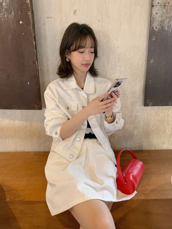 HER韓國代購女裝新品25春夏推薦時尚真品人氣休閑職業熱賣夾克HER夾克