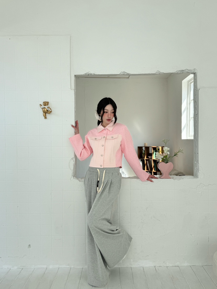 MARKE-P韓國代購女士新款真品25春夏職業熱賣時尚夾克粗花呢MARKE-P夾克