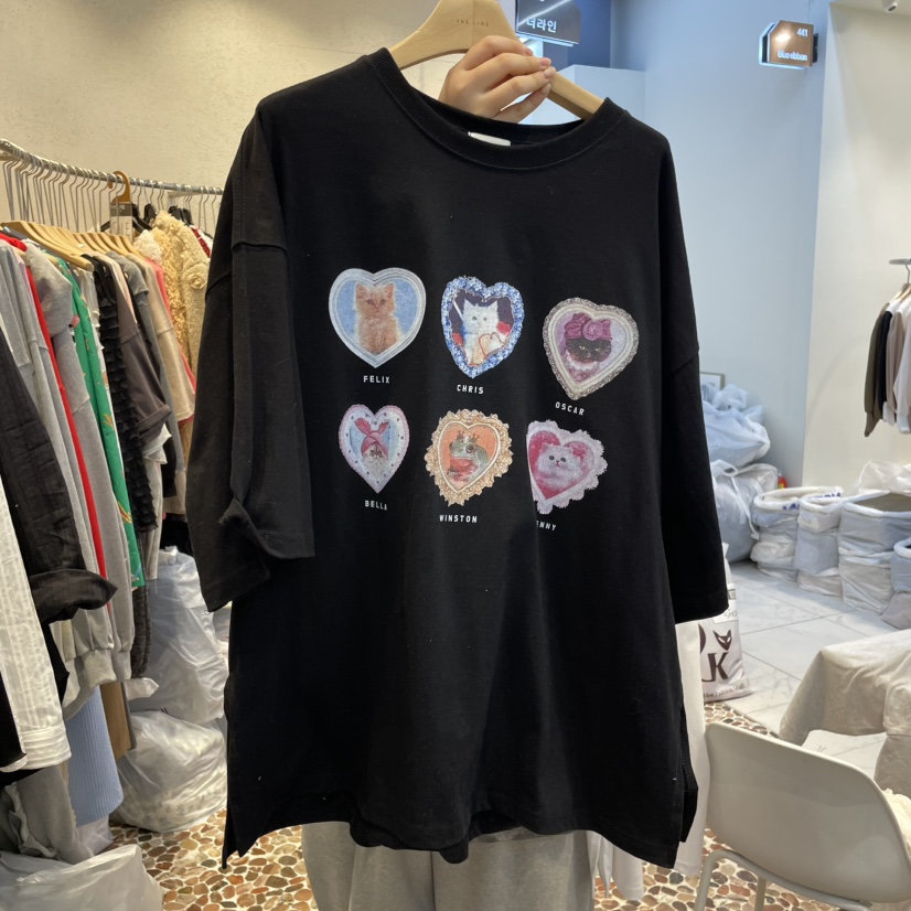 THE LINE-Q東大門直郵女士新款真品熱賣25春夏休閑時尚T恤THE LINE-qT恤圖色2