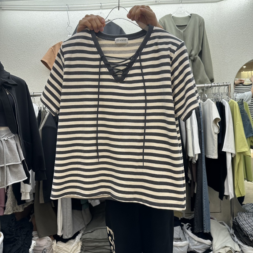 MAGOT韓國直郵女裝新款推薦熱賣休閑時尚真品職業人氣25春夏T恤IIIΛGOT/MAGOTT恤圖色2
