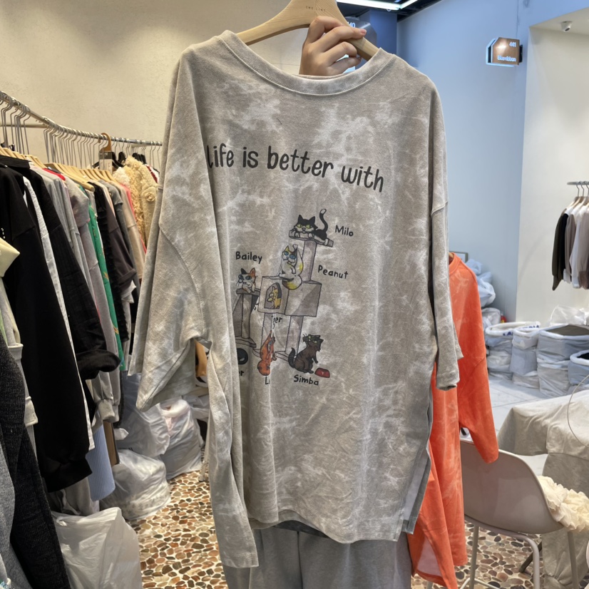 THE LINE-Q東大門代購女裝新品職業時尚熱賣真品休閑推薦T恤THE LINE-qT恤圖色2