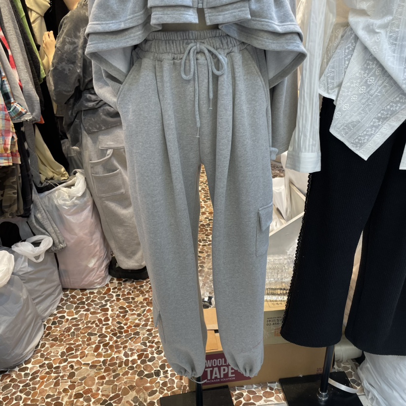 THE LINE-Q東大門實拍女裝新款真品25春夏人氣休閑褲工裝THE LINE-q休閑褲