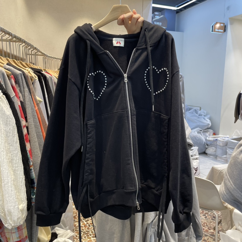 THE LINE-Q東大門實拍女士新款推薦職業人氣25春夏衛衣拉鏈THE LINE-q衛衣圖色2