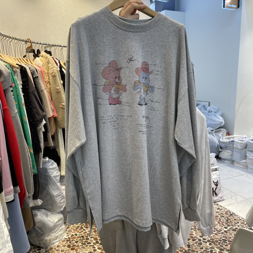 THE LINE-Q東大門實拍女裝新品真品休閑推薦25春夏熱賣T恤THE LINE-qT恤圖色2