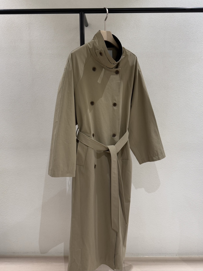 POSTMODERN東大門代購女裝新品推薦休閑真品長款風衣含腰帶POSTMODERN長款風衣