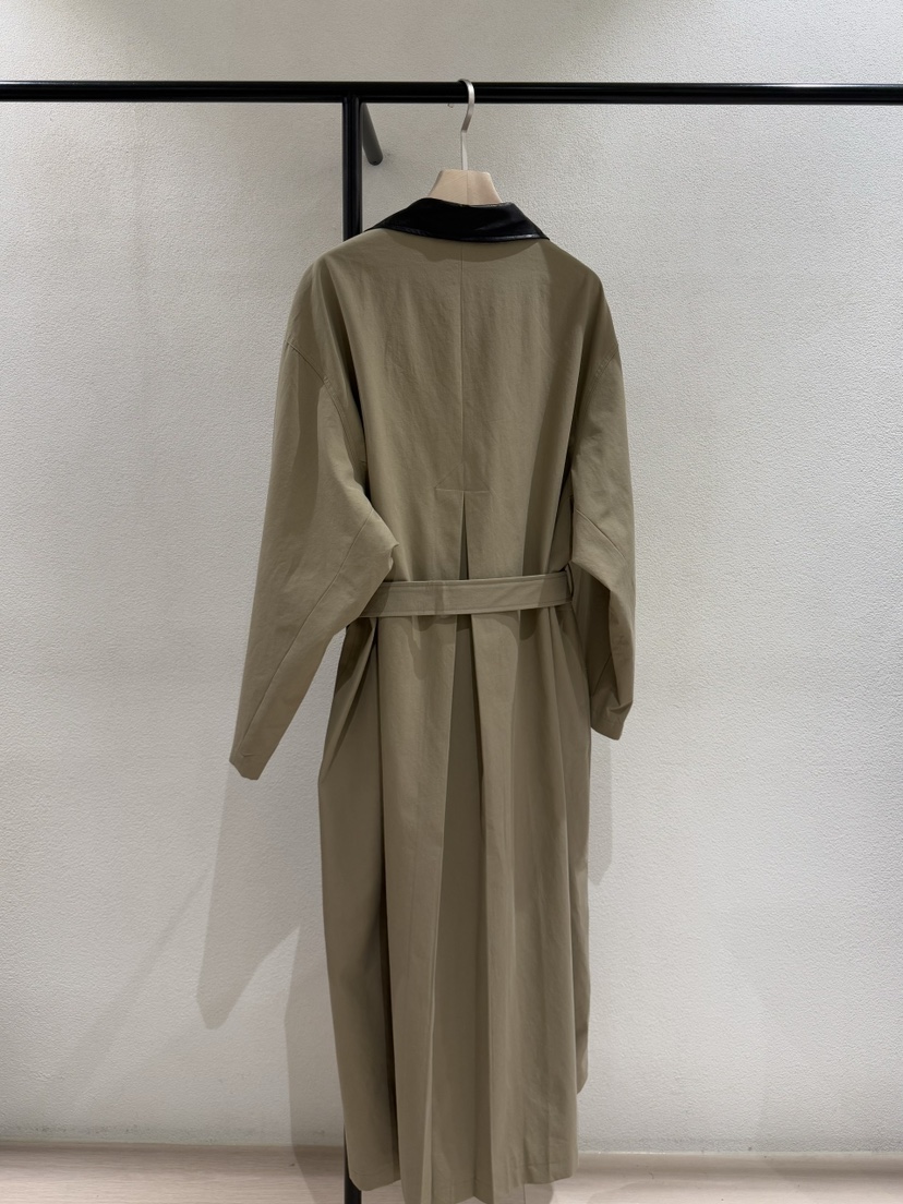 POSTMODERN東大門代購女裝新品推薦休閑真品長款風衣含腰帶POSTMODERN長款風衣