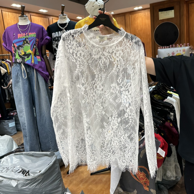 GARMENT-P韓國直郵女裝新款時尚推薦休閑25春夏襯衫蕾絲衫GARMENT襯衫/蕾絲衫圖色1