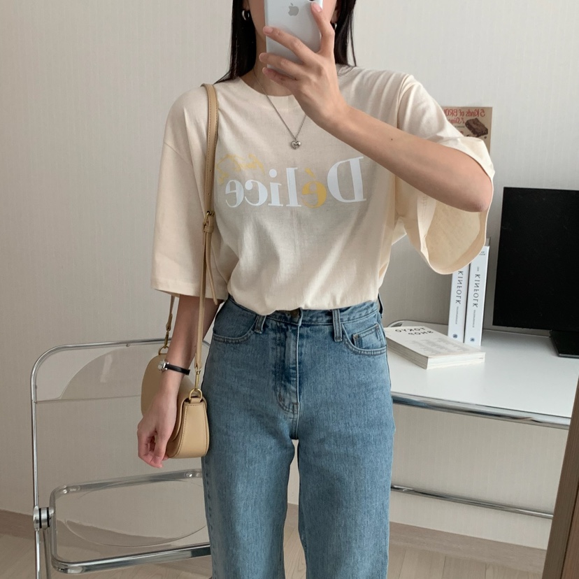 HELLO JINI東大門代購女士新品時尚熱賣推薦休閑真品人氣T恤HELLO JINIT恤圖色2