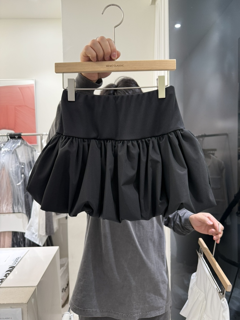 MEMO CLASSIC東大門代購女士新品職業休閑25春夏短裙南瓜裙MEMO CLASSIC短裙圖色2