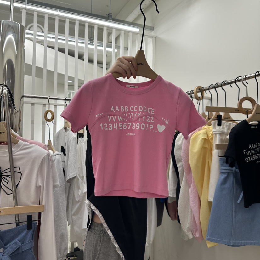 VENEFIT韓國直郵㊣女裝新款時尚職業人氣熱賣推薦25春夏T恤VENEFIT/JENNIET恤圖色3