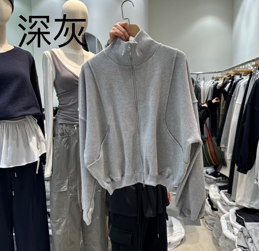 W.FATAL韓國直郵㊣女裝新款休閑人氣25春夏熱賣衛衣拉鏈高領W.FATAL衛衣圖色3