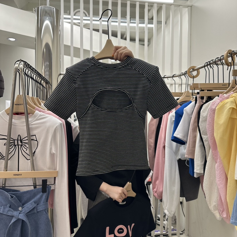 VENEFIT韓國㊣直郵東大門代購女裝新品25春夏時尚推薦休閑T恤VENEFIT/JENNIET恤