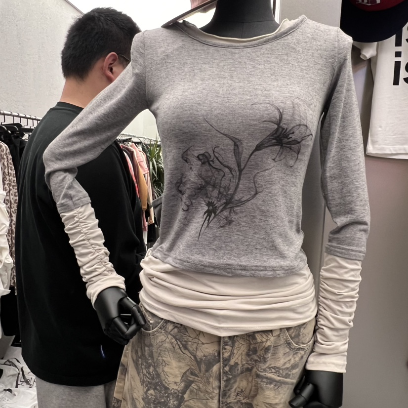 NUEUN韓國㊣直郵東大門代購女裝新款人氣時尚休閑推薦長袖T恤NUEUN/SEEOT長袖T恤