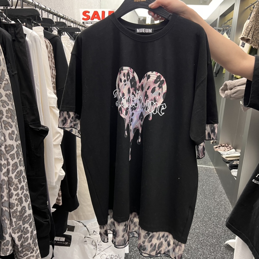 NUEUN韓國代購女裝新款真品25春夏休閑職業人氣推薦熱賣T恤NUEUN/SEEOTT恤圖色2