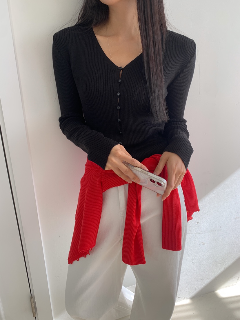 GOYOU直郵韓國代購㊣女裝新品時尚休閑熱賣人氣針織衫修身開衫de goyou針織衫