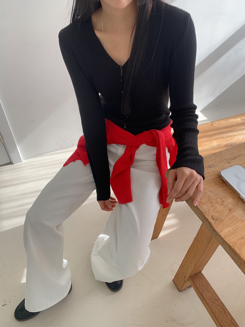 GOYOU直郵韓國代購㊣女裝新品時尚休閑熱賣人氣針織衫修身開衫de goyou針織衫