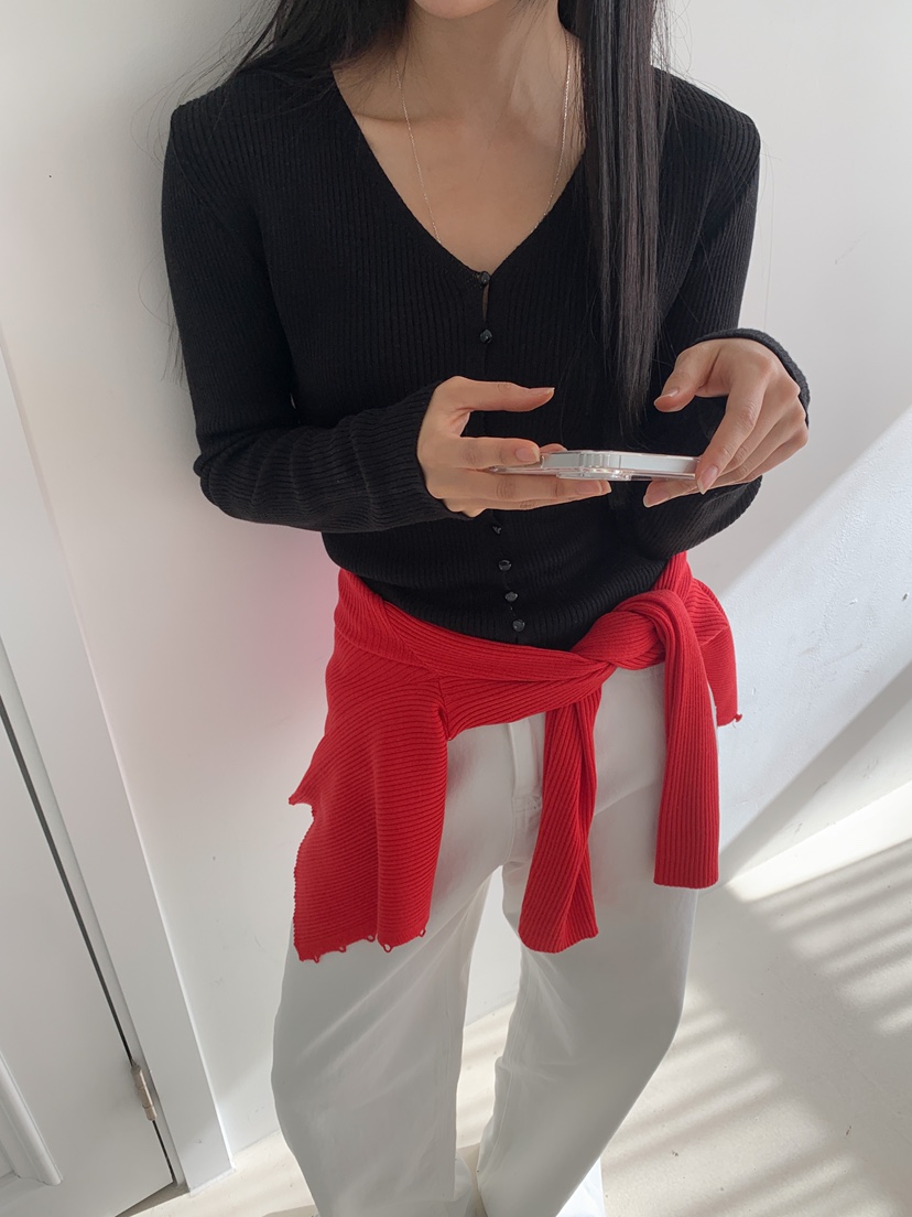 GOYOU直郵韓國代購㊣女裝新品時尚休閑熱賣人氣針織衫修身開衫de goyou針織衫