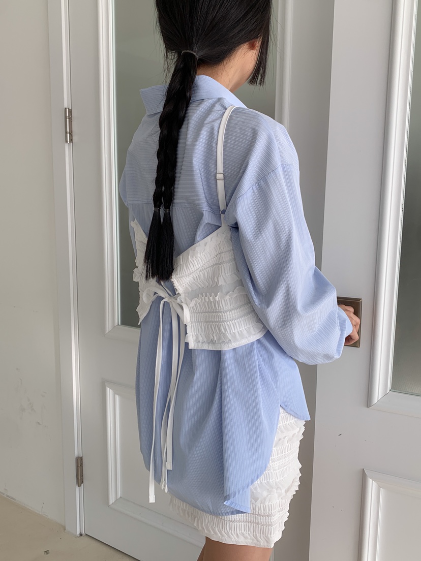 GOYOU韓國直郵㊣東大門實拍女裝新品推薦人氣吊帶背心荷葉邊de goyou吊帶/背心